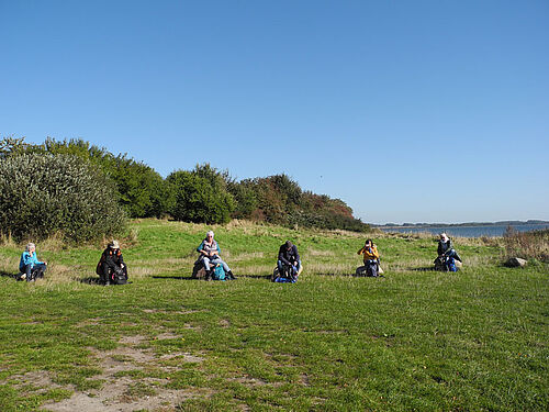 Pause auf Steinen